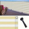 product-fancy-4c4e2815-d881-44aa-a743-f1fc8159fc4f 3*16ft, Balcony Privacy Screen Fence Cover Net, Fencing Mesh Shade Net, Windproof Sun Shade, Outdoor Protection Fencing Net, Balcony Mesh Net for Patio, Fence, Backyard, Porch(Black Brown Green Gray Sand White Blue)