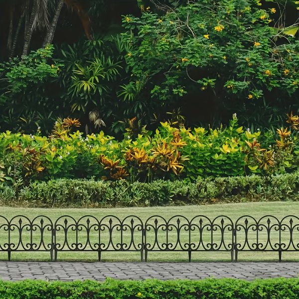 4/10pcs Pack, Decorating Garden Fences And Borders, Heavy-Duty Plastic Outdoor Landscape Grids with End, Suitable for Outside Courtyards, Yards, Flower Beds, Etc., Easy to Install Fence Boards for Animal Barriers, Courtyard Decoration