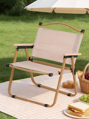 Kermit Chair - Thickened Steel Pipe, Anti-Slip Mat at The Bottom for Stability, 600D Oxford Cloth for Sturdiness And Wear Resistance, Foldable for Easy Carrying, Very Suitable for Camping, Tailgate Parties, Bonfires, Terraces