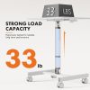 product-fancy-4c6bac13-1259-4b00-a819-57f9aa677bf5 Small Mobile Stading Desk - Sit Stand Desk, Portable Rolling Laptop Desk With Lockable Wheels, Overbed Table With Wheels Adjustable Height, Computer Workstations