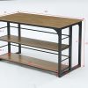 product-fancy-4c9fba95-11ef-4af7-baee-6ee8d7dd7da2 62.99-Inch Kitchen Island with Storage, 3-Tier Solid Wood Island Table with Open Shelves, Large Prep Table for Kitchen Dining Room, Rustic Brown