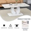 product-fancy-4d44317a-0c58-4598-96e5-d201ca60a114 Contemporary Minimalist Rectangular Coffee Table Featuring a White Faux Marble Design, a Spacious And Adaptable Piece for The Living Room, Perfect As a Central Tea Table Or Accent Furniture, Ideal for Various Settings, And Easy to Assemble