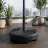 81.5lb Patio Umbrella Base Stand, Water Fillable Outdoor Umbrella Holder, Heavy Duty Market Umbrella Stand for Pool Deck Backyard Garden
