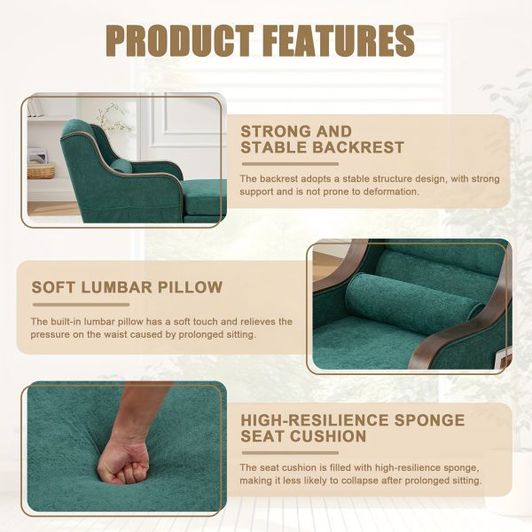 product-fancy-4d506754-8c0f-4049-9534-49ac762c63c5 Large Indoor Chaise Lounge, Fabric Single Sofa Bed Featuring a Spacious Seat, Upholstered Relaxing Armchair, Reading Couch Collection for Living Room And Bedroom