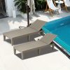 Outdoor Chaise Lounge Chair Set Of 2 For Outside Pool Patio, Adjustable Waterproof Easy Assembly Chaise Lounge Outdoor