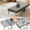 Folding Bed with Mattress, Twin Foldable Guest Bed for Adults, Roll Away Bed, Portable Bed with Memory Foam Mattress & Sturdy Metal Frame for Bedroom, Office, Apartments, Space-Saving Design for Easy Storage, 77" X 38"