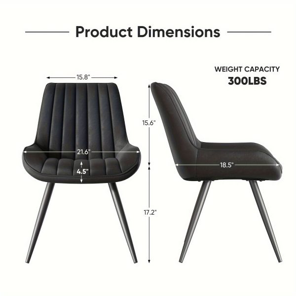 product-fancy-4de6d2c5-ee4f-49fa-bc1d-d823076b840c Modern Dining Chairs, Comfy Dining Room Chairs with Thick Cushions, Upholstered Fabric Kitchen Side Chairs with Metal Legs