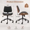 product-fancy-4ead1796-e395-4787-9864-9e02b89fb585 Armless Home Office Executive Chair, Desk Chair with Low Back Lumbar Support, Ergonomic Computer Desk Chair with 360° Swivel Wheels for Adult Work And Study, Black/Beige/Brown