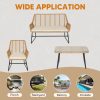 product-fancy-4f6eba8f-8a8e-41d2-97c1-2ca46c801661 4pcs Outdoor Patio Furniture Collection • Rattan Bistro Set Featuring Cushions & Table • Wicker Loveseat for Conversations in Your Backyard, Balcony, Or Garden