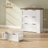 A Rustic Sideboard Storage Cabinet Featuring Three Wooden Drawers, Designed for Multiple Uses. This Stylish File Cabinet Serves As Accent Furniture Suitable for The Living Room, Entryway, Home Office, Or Kitchen, Available in White, Brown, And Grey