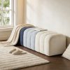 53.5"W Ombre Color Upholstered Entryway Boucle Bench