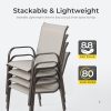 9pcs Outdoor Dining Table And Chair Set, Suitable for 8 People, The Set Includes 1 Long Table, 8 Fixed Seats, Suitable for Outdoor Garden Terrace Furniture Set