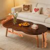 product-fancy-518514b4-10e7-4005-ae14-7f838b2622ad Modern Cloud-Shaped Coffee Table with Wavy Edge - Space-Saving Low Table Suitable for Small Spaces, Minimalist Nordic Style Engineered Table for Apartments, Easy Assembly Sofa Side Table for Bedroom, Balcony & Living Room Decor