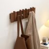 Modern Walnut Wooden, with 4/6/8/10/12 Hooks, Coat Rack, Hooks, Wall Mounted, Accordion, Entryway, Bedroom, Bathroom, Solid Wood, Smooth Polishing, Stable Adhere, Holds 22 Lbs, Floating Shelves