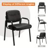 product-fancy-51dd5dfd-b9c0-4372-99b6-fe222b0814e6 Waiting Room Chairs - 2pack - No Wheels - Leather Guest Chair With Padded Arm - Office Reception - Guest Chair - Conference Room - Lobby Table Side - Salon Home - Black