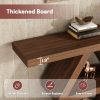 product-fancy-520fb546-ec95-44a1-a1bc-871a46aee6ae 3 Tier Farmhouse Console Table for Entryway, Wooden Sofa Table Behind Couch with Storage Shelves, 39.4 Inch Narrow Rectangular Hallway Table, Rustic Foyer Table for Living Room Decor, Walnut End