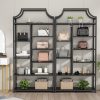 8-Tier Entryway Ladder Shelf - Tall Storage & Display Rack With White Shelves - Golden & Black Options - Perfect For Hallway, Living Room, Bedroom