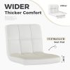 product-fancy-522ee6fc-cba0-4551-bde5-c507887f5b22 Adjustable Armless Swivel Bar Stools Set - Hydraulic PU Leather with Thickened Seat Cushion & Backrest for Kitchen Counter Height Home Bar