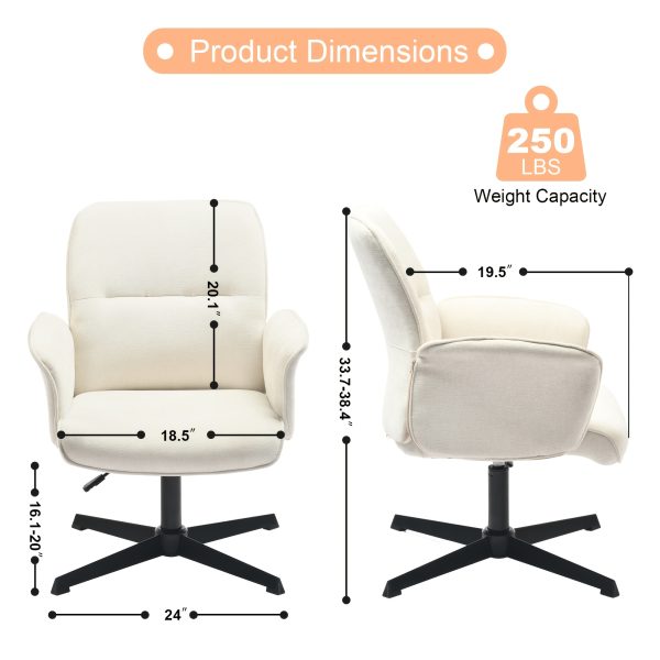 product-fancy-524221d8-4b26-44af-ac9b-5d5d7fcae140 Homy Casa Beige Upholstered Chenille Dining Chair, Side Chair, Swivel Adjustable Height Accent Chair Featuring Padded Arms And Iron Legs, Modern Design Suitable for Cafe, Kitchen, Dining Room, Available in Single Piece Or Sets of 2 Or 4