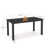 product-fancy-528e06fb-3813-40a0-b3a7-a9a69c214d4e HDPS Outdoor Dining Table, Weather-Resistant Rectangle Patio Dining Table, 500 LBS Weight Capacity, Outdoor Patio Table for Outside Indoor, Lawn, Garden, And Backyard