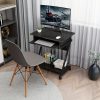 product-fancy-52af5d8c-4fac-41ca-8ea0-f031b1537923 YQ FUNLIS Computer Desk Workstation With Smooth Keyboard Tray, Z-Shaped Study Writing Desk For Small Spaces Compact Table For Home Office, Small Computer Cart Mobile Laptop Cart
