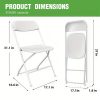 product-fancy-52bd685f-1f64-43fe-a59f-e68f9d3e0b42 10/24/50 Pack White Folding Chairs – 350 Lbs Weight Capacity Reinforced Plastic Chairs, Steel Reinforced Frame, Commercial Grade Stackable Chairs, Suitable for Indoor And Outdoor, Weddings, Offices, Banquets, Restaurants, Parties