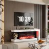 product-fancy-52d93b0f-4220-41e4-a8a4-2434d6503ca2 Modern TV Stand With Electric Fireplace, TV Console With Adjustable LED Lighting For TVs, Modern Entertainment Center With Storage, Media Console For Living Room