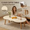 product-fancy-53074f87-b152-4677-aa66-6a80d823a70b Modern Cloud-Shaped Coffee Table with Wavy Edge - Space-Saving Low Table Suitable for Small Spaces, Minimalist Nordic Style Engineered Table for Apartments, Easy Assembly Sofa Side Table for Bedroom, Balcony & Living Room Decor