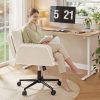 product-fancy-530eca7f-c3e7-43e9-b21f-6bca28098ceb Modern Office Crossover Wheelchair, Luxurious Plush Vanity Chair with Wheels, Adjustable Armrests, Ergonomic Office Chair Suitable for Bedrooms, Computer Makeup Rooms, And Offices, Available in White, Black, Pink, And Gray, Stable And Durable