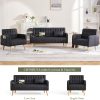product-fancy-5328398a-8ec9-4a82-90cb-84369154f754 Armchair, Faux Leather Decorative Chair, Mid-Century Modern Tufted Lounge Chair with Wooden Legs And Pockets, Comfortable Kids' Chair, Reading Chair for Living Room, Waiting Room, Bedroom, Room, Cozy Reception Armchair