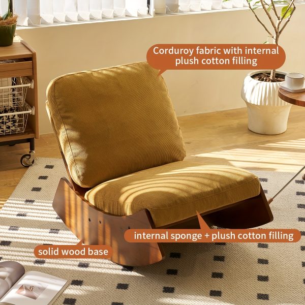 product-fancy-53438133-4ee7-4988-8d78-25af2ce070fd Comfortable Glider Rocking Chair, Upholstery Glider Chair, Accent Chair with Solid Wood Frame, Perfect for Multiple Settings Accent Reading Chair for Bedroom,Living Room