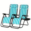 product-fancy-534a4786-cf18-4dbc-9c76-c203d57216d7 Set Of 2 Adjustable Relaxing Chairs, Zero Gravity Recliners With Cup Holder, For Patio, Lawn, Garden, And Beach