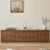product-fancy-5372c816-0448-45a1-affd-866204e08b6b 86.6" Wide Walnut TV Stand for Tvs Up to 85", Modern Fluted Door Media Console with Large Storage Cabinets for Living Room & Bedroom