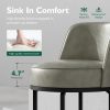 Office Products Office Furniture Guest & Reception Chairs, Counter Height Bar Stool, Swivel Barstools Set of 4, Upholstered Barstools with Backs, Metal Base, 26" Seat Height, White/Brown/Gray/Green