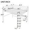 product-fancy-53d19c13-77e6-490c-bee3-0adbd7adcc11 BELLEMAVE Queen Size Heavy-Duty Metal Loft Bed Frame with Built-In Desk, Side Ladder And Full Safety Guardrails, Noise-Reduced Loft Bed, No Box Spring Required, Modern Bedroom Furniture for Small Apartments, Off White