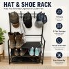product-fancy-53f400ea-d836-42c0-a980-b2818180de5c 5-Tier & 3-Tier Multifunctional Storage Rack, Entryway Organizer for Shoes & Hats, Ideal for Home, Living Room, Dorm, with 10 White Shoe Storage Bags Included