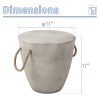 product-fancy-54283feb-4f91-4401-9be1-473f5971a770 Concrete Outdoor End Table, 17'' Hemp Rope Side Table, Light Gray, Farmhouse Style, Modern Art Patio Side Table, Concrete Garden Stool
