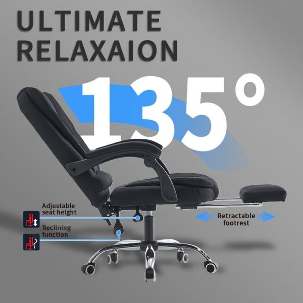 product-fancy-5428cc3b-d7d5-4958-8d22-f942cfb7b6c7 This Ergonomic Office Chair Features A Footrest And Lumbar Support, A Reclining And Adjustable Backrest, Is Suitable for High-intensity Use, And Can Rotate 360°. It Is An Ideal Choice for Home Or Office Use. Available In Linen (black/grey/beige).