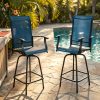 product-fancy-542d307e-5bcc-472c-ae23-257c16ae32d7 Outdoor High-Back Rotating Dining Chair (2pcs Set/ 4pcs Set, All-Weather 360° Rotating High-Backed Outdoor Patio Dining Chair, Forged Carbon Steel Fabric Patio Chair Set, Suitable for Patios, Lawns And Gardens (Blue/Black/Brown/Grey))