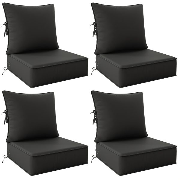 product-fancy-5469cced-2fb4-43e9-ab9b-d7f69fc82e49 Outdoor Cushion Set of 1pc/2pcs/4pcs/6pcs - Thick 35D High-Density Foam Cushions Measuring 24*24*6.5 Inches, Featuring Quick Rebound, High Durability, And Easy Cleaning, Suitable for Outdoor Furniture Like Sofas And Patio Chairs