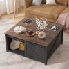 product-fancy-5491f3d8-76ca-408e-a2fb-6f9edc6a0108 Lift Top Coffee Table with Storage, Square Wood Coffee Tables with Large Hidden Storage Compartment and Adjustable Shelves, Multi-Function Farmhouse Coffee Table for Living Room, Bedroom and Home Office
