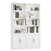 product-fancy-54b645d4-e7db-4600-af06-e3026a726282 FULTRU Bookshelf And Bookcase with Doors, 6 Tier Double Wide Large Bookshelves, Open Display Shelves, 73'' Tall Bookshelf with Storage Cabinets for Home Office, Living Room, Library, White