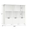 product-fancy-54d93798-d1ae-49a8-bbb3-5b3ce8a92da4 Modern Bookcase with 5 Cubes, 3 Movable Drawers and Hidden Wheels | Sturdy Construction, Multifunctional Organizer with Spacious Storage, White, Freestanding for Living Room