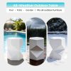 product-fancy-54e20acc-8e8a-4673-8467-5c04780ab23e 17.9” Modern Polygonal Magnesium Oxide Side Table - Space-Saving /Outdoor Accent Table with Polished Cement Top & Magnesium Frame, Suitable for Living Room, Bedroom, Balcony - White/Black/Grey Geometric End Table or Plant Stand