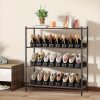 30-Pack Adjustable Shoe Storage Slots, Space-Saving Plastic Shoe Rack for Closet, Entryway, Hallway, Living Room, Bedroom, Easy Stackable, No Power Required, Home Organization Solution for Shoe Storage