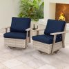 product-fancy-55146593-d48a-48a4-abe9-75fa298076b2 2pcs Oversized Outdoor 360°Swivel Rocker Patio Chairs Set, 2pcs Oversized Rocking Chair, Outdoor Swivel Rocking Glider Chairs Set Of 2, PE Wicker Rattan Outdoor Patio Swivel Rocking Furniture Set for Garden Porch