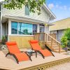 [Outdoor Lounge Chair] 2-Pcs Outdoor Lounge Chair With 1-Pcs Side Table, Patio Sunbathing Lounger, 5-Level Height Adjustable, Suitable For Garden, Pool, Beach, Outdoor Use