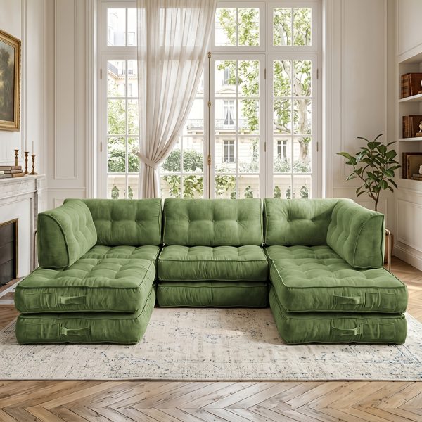 product-fancy-552ec24b-1ef3-4732-87b7-e282648459d5 Cloud-Like Chenille Sofa, 300Cm/118.1" Long, 174Cm/68.5" Wide, 84Cm/33" High, 1400Lbs Load Capacity, Ultra Soft & Durable, Pet Friendly, Easy Clean, with Side Storage Pocket & Easy Pull Handle Luxury Lounge Couch for Living Room