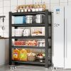product-fancy-553d9c9a-cbb9-485b-a47e-92748c342fd9 5-Tier Heavy-Duty Adjustable Kitchen Storage Shelf with Modular Shelving System & -Standing Suitable for Kitchen Organizers, Garage Tools, Microwave Stand, Baker's Rack, Utility Shelves - Assembly, Space-Saving Unit