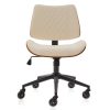 product-fancy-5572beab-a97d-4bc7-aeda-680b530e6110 Armless Home Office Executive Chair, Desk Chair with Low Back Lumbar Support, Ergonomic Computer Desk Chair with 360° Swivel Wheels for Adult Work And Study, Black/Beige/Brown